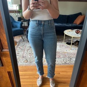 Madewell straight-leg Perfect Vintage jean with frayed hem